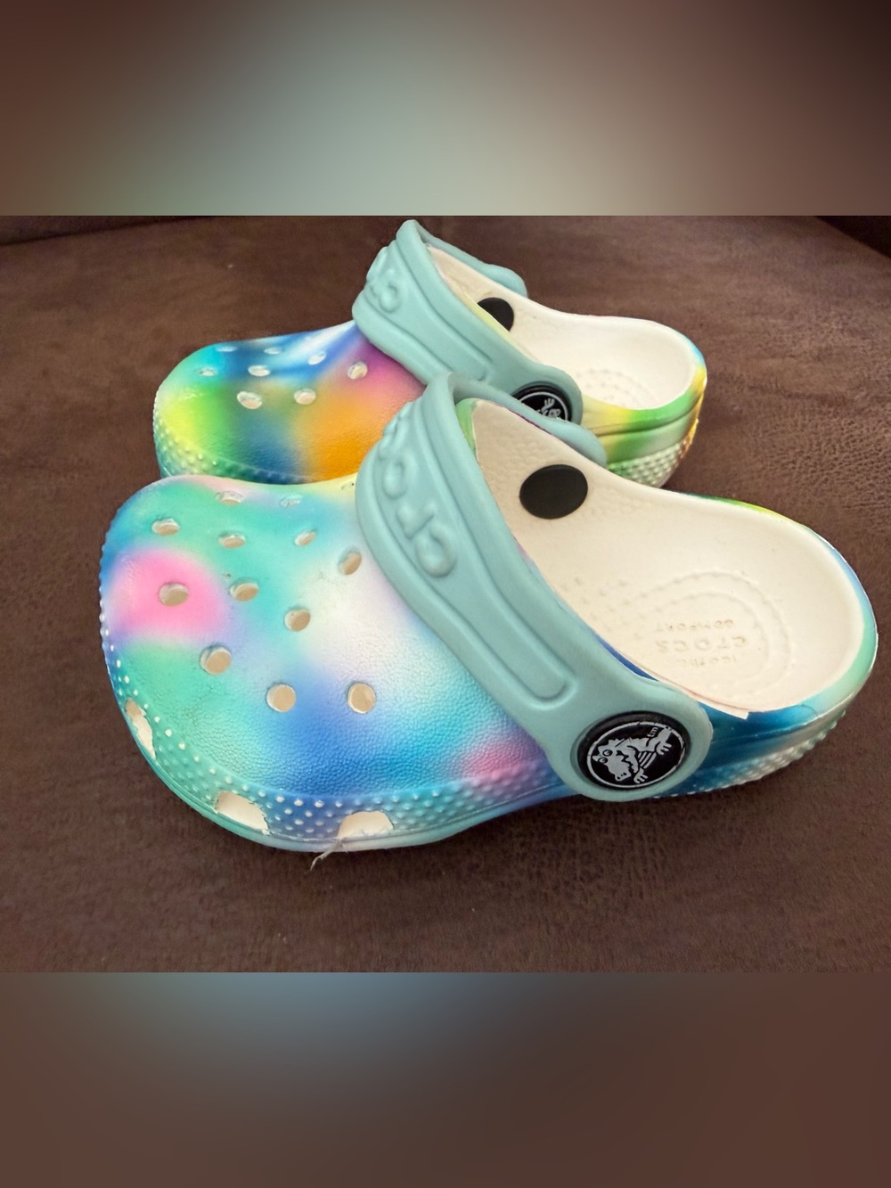 CROCS Childrens Clogs Sandals Kids Sandals Tie Dye Colorful Infant C4